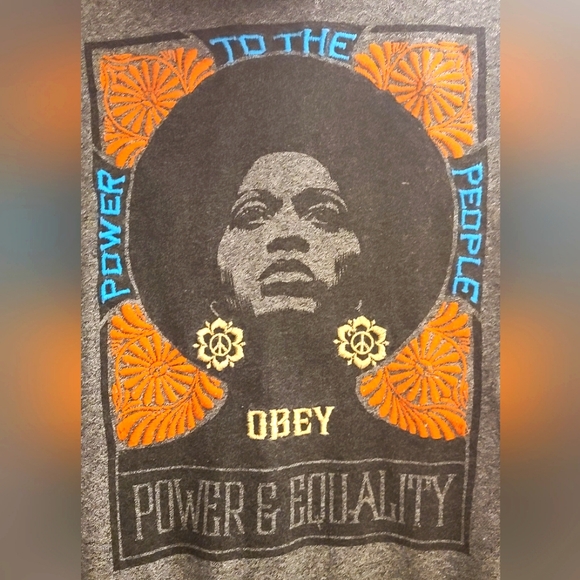 Obey Tops - Embroidered obey hoodie